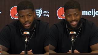 Jared Verse addresses the media after being traded to the Browns 👀