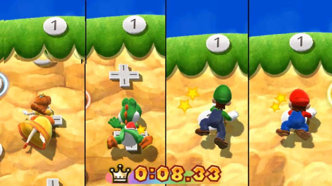 Mario Party 9 Step It Up - Daisy win Yoshi, Luigi & Mario Master Difficulty | Cartoons Mee