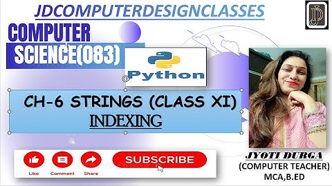 CH-6 STRING & INDEXING #class11th #computerscience #pythonforbeginners #learnpythoninhindi #strings