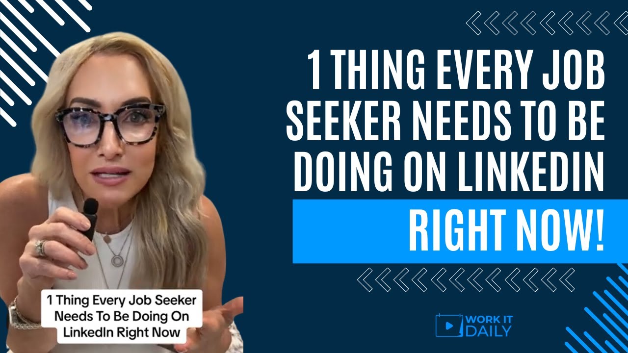 1 Thing Every Job Seeker Needs To Be Doing On LinkedIn Right Now 💯 ...