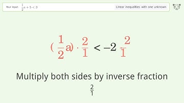 Solving Linear Inequalities: 1/2a+5 is Smaller Than 3