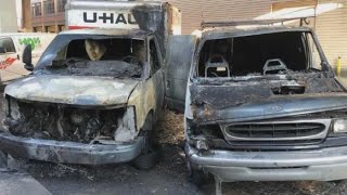 Gas thief goes up in flames