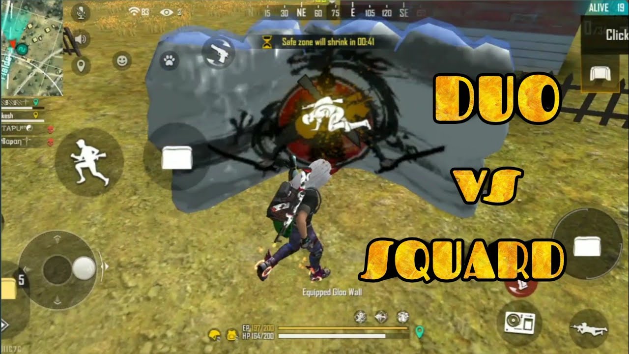 FREE FIRE||RANK RUSH GAMEPLAY||DUO VS SQUARD. - YouTube