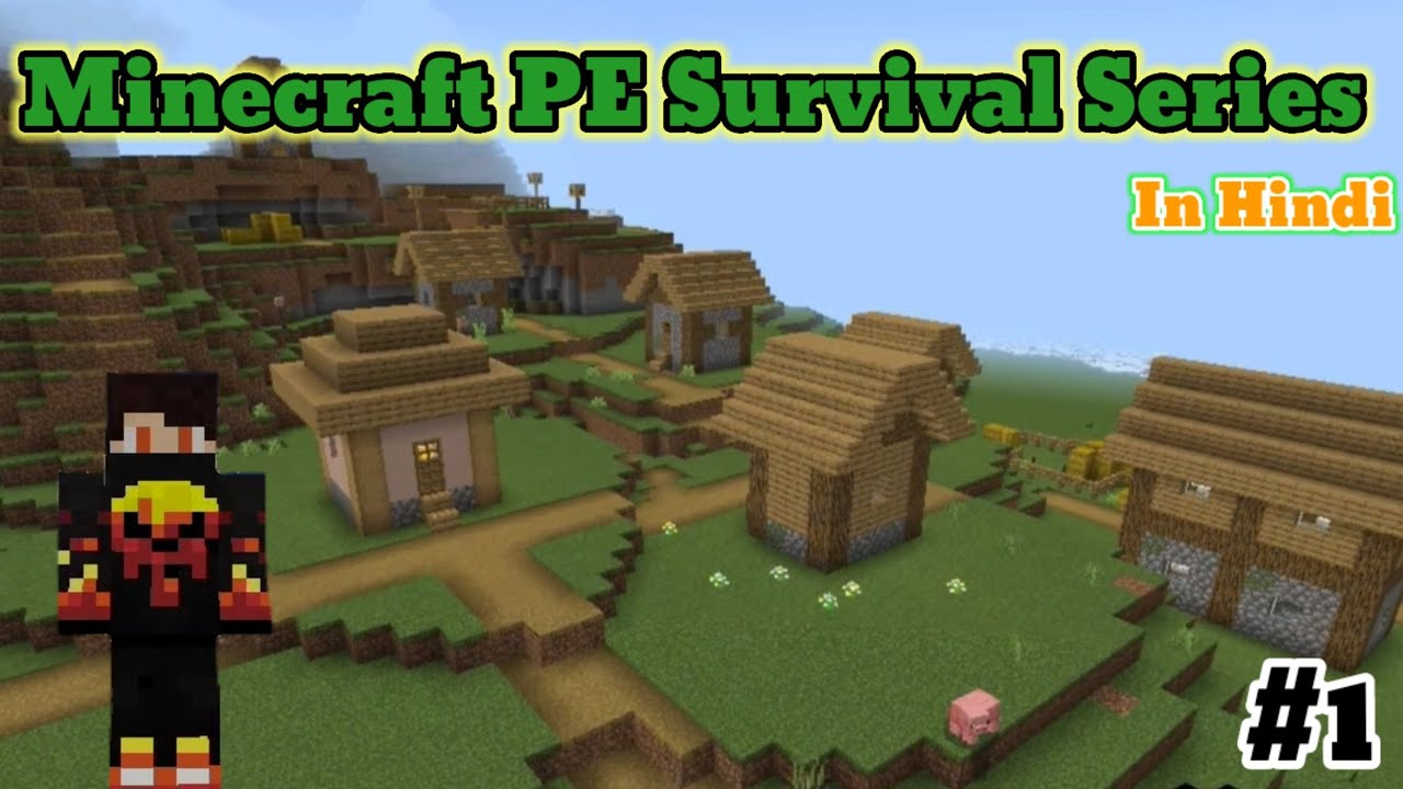 Minecraft PE Survival series EP-1 in hindi 1.20 | I Found Village in ...
