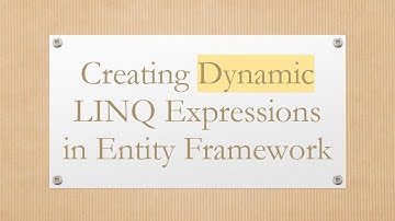 Creating Dynamic LINQ Expressions in Entity Framework
