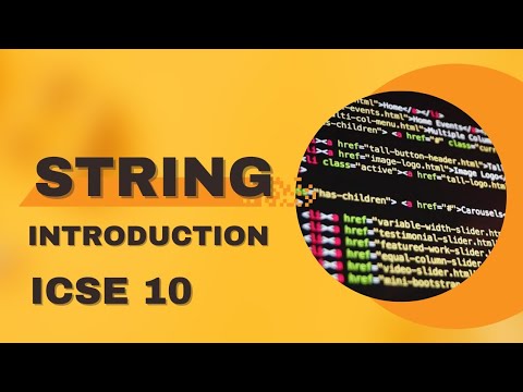 🔴 STRING INTRODUCTION || CLASS 10 || ICSE || JAVA || CHAPTER - STRING ...