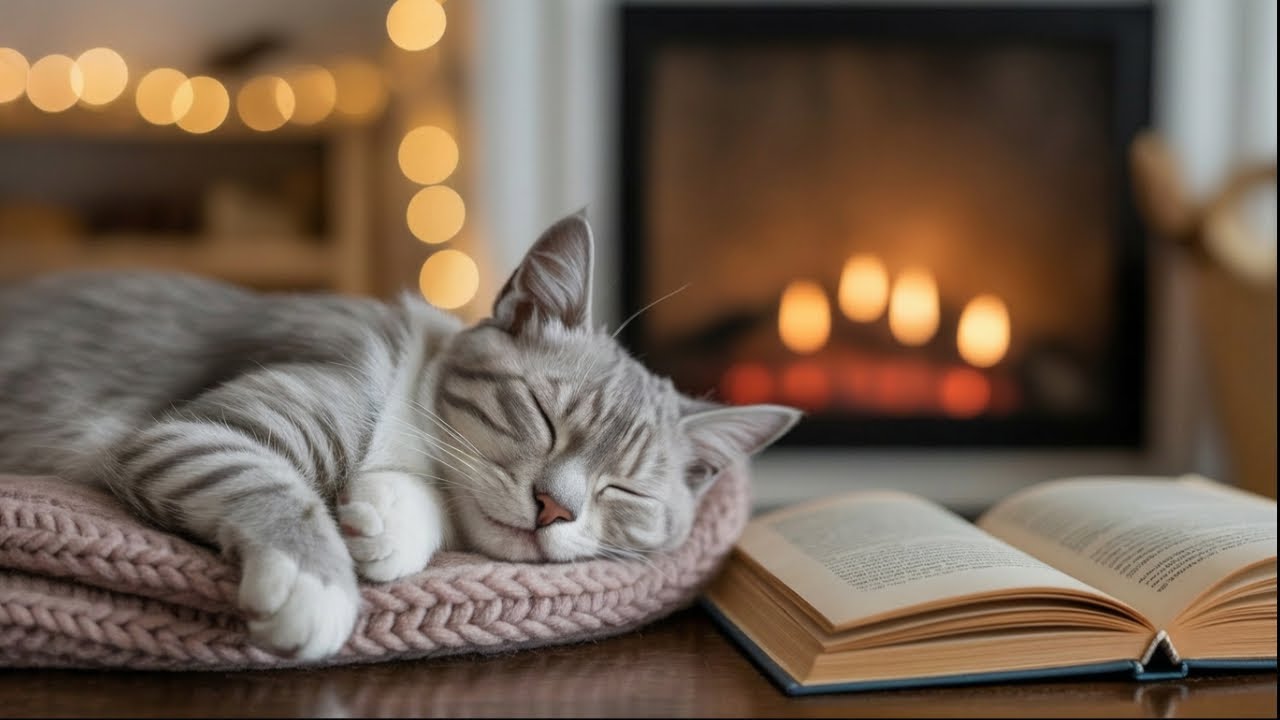 Warm Fireplace Ambience & Relaxing Music for Sleep ❄️ Уютный Камин и Музыка для