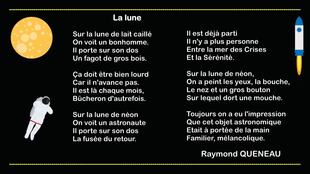 La lune de Raymond Queneau - YouTube