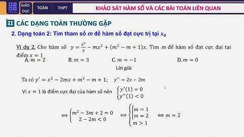 Tìm tham số để hàm số đạt cực trị tại x0 | Chương 1 | Toán 12