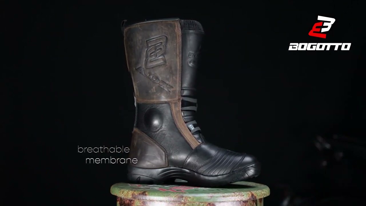 Bogotto ADX E Waterproof Motorcycle Boots - YouTube