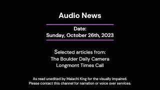 Audio News - Sunday, November 26th, 2023