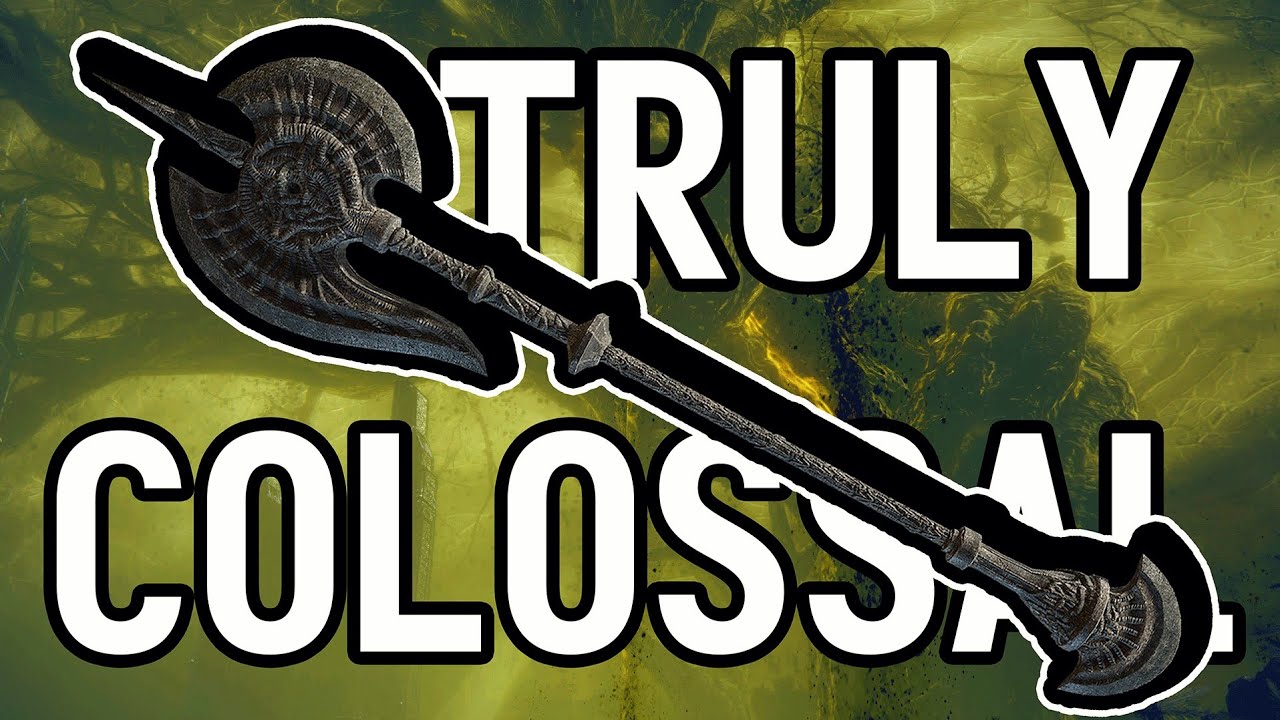 Алебарда Голема довольно огромная