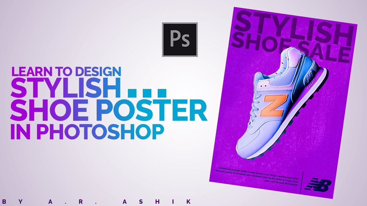 Learn To Design Shoe Poster In Photoshop 👟 Photoshop Tutorial | Easy ...
