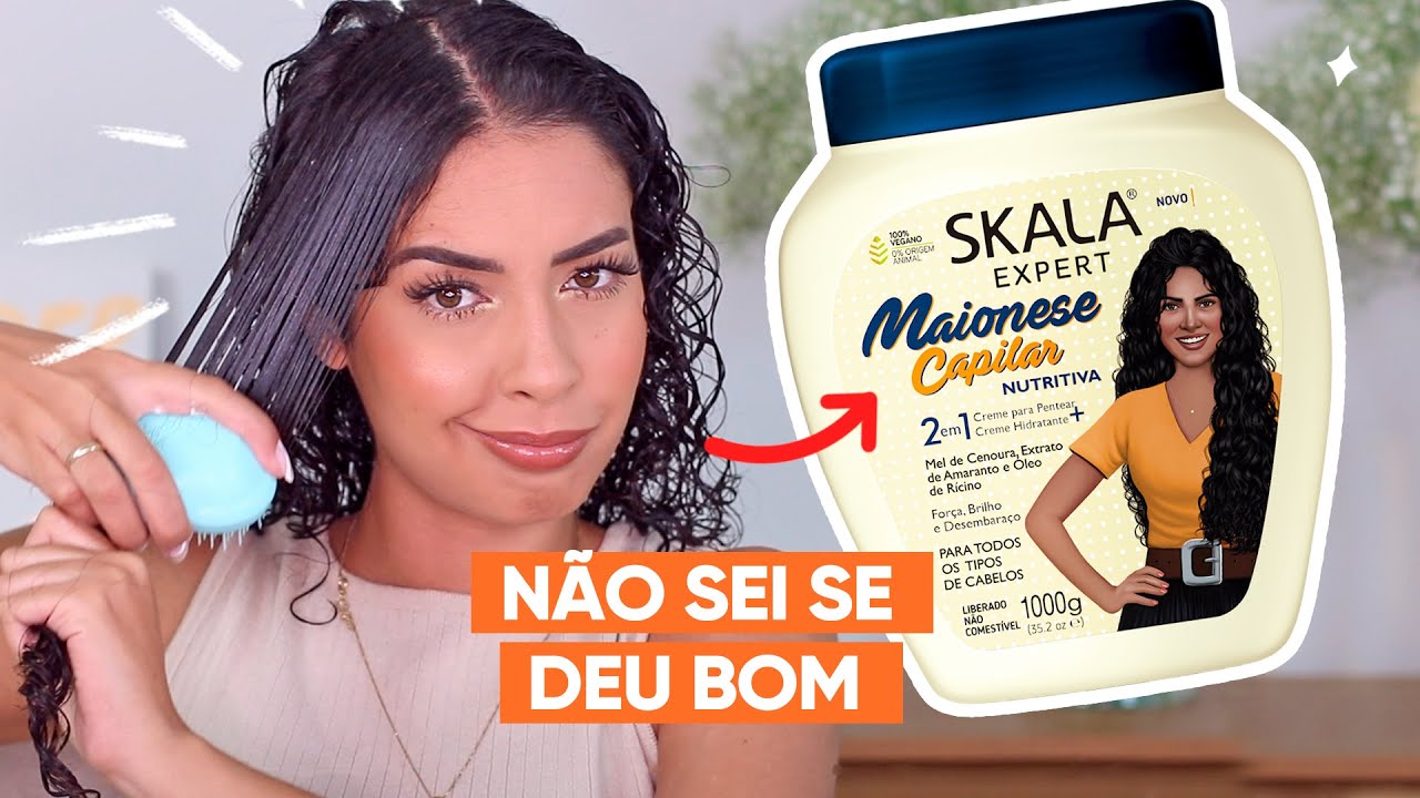 TESTEI A MAIONESE CAPILAR DA SKALA - FINALIZAÇÃO E DAY AFTER | JULIANA LOUISE