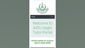 AIOU Aaghai Tutor Portal Forgot password #short