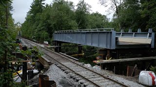 South Coast Rail - Assonet River Bridge Installation Timelapse August 2021