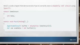 How to Create a Collection of readonly ref struct in C#