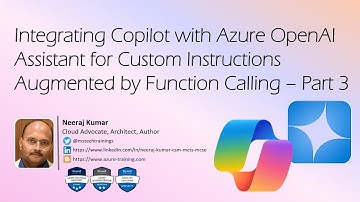 Function Calling in Copilot Chatbot Using Azure OpenAI Assistant  - Part3