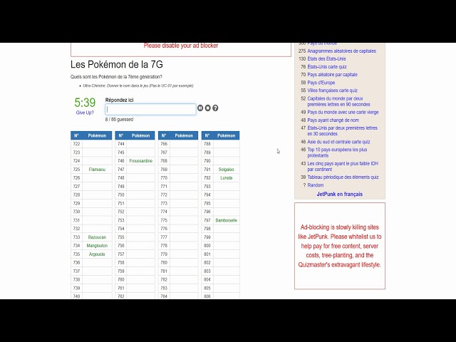 Quizz Pokemon De La 7g Le Pokedex Dalola Youtube