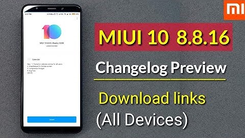 Miui 10 Global Beta ROM 8.8.16 | Download links| Miui 10 8.8.16 global beta update