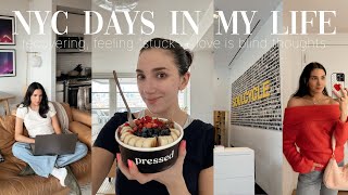 VLOG: NYC days in my life! recovering, cleaning, feeling 