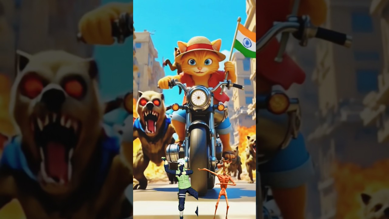 Luffy Cat, Siren Head & Kakashi’s Thrilling Mission, Zombie Dogs Chase! 