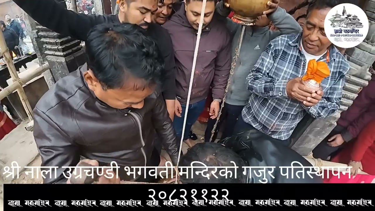 श्री नाला उग्रचण्डी भगवती मन्दिरको गजुर पतिस्थापन २०८२११२२