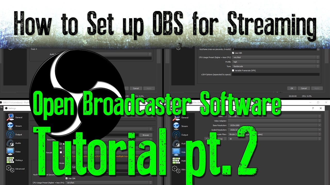 OBS Tutorial Part 2: How to Set up OBS for Streaming - YouTube