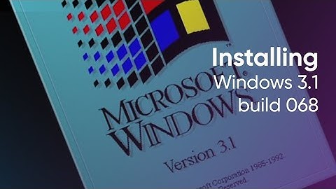 Installing Windows 3.1 build 068