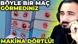 HAYATINIZDA BÖYLE BİR MAÇ GÖRMEDİNİZ!!  MAKİNA DÖRTLÜ | PUBG MOBILE