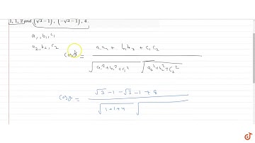 "Find the angle between two lines whose direction ratios are proportional to `1,1,2a n d(sqrt(3)-1),