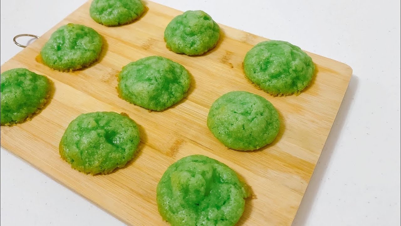 Pandan Coconut Mochi Cookies Youtube