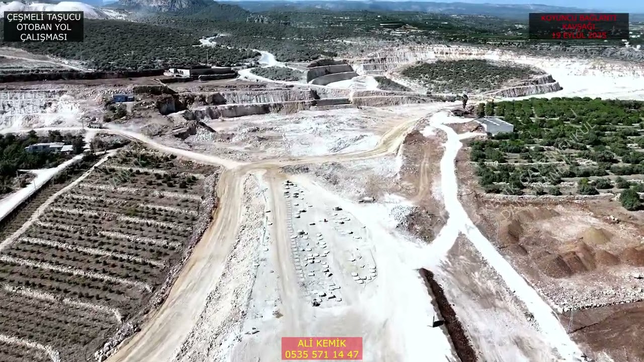 MERSİN ERDEMLİ ÇEŞMELİ TAŞUCU YOL YAPIM ÇALIŞMASI KOYUNCU BAĞLANTI YOLU 19 EYLÜL 2025