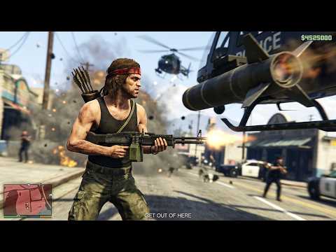 GTA 5 - Rambo's Paleto Bay Rampage + Ten Star Escape