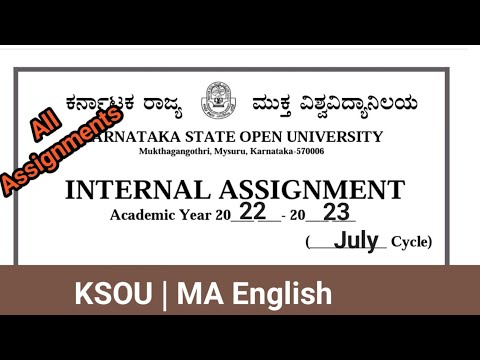 ksou assignment questions