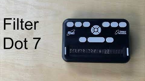 Orbit Reader 20 - Menu Structure and Settings