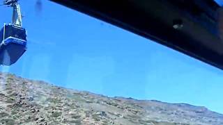 Travelling up to Mt. Teide on a cable car