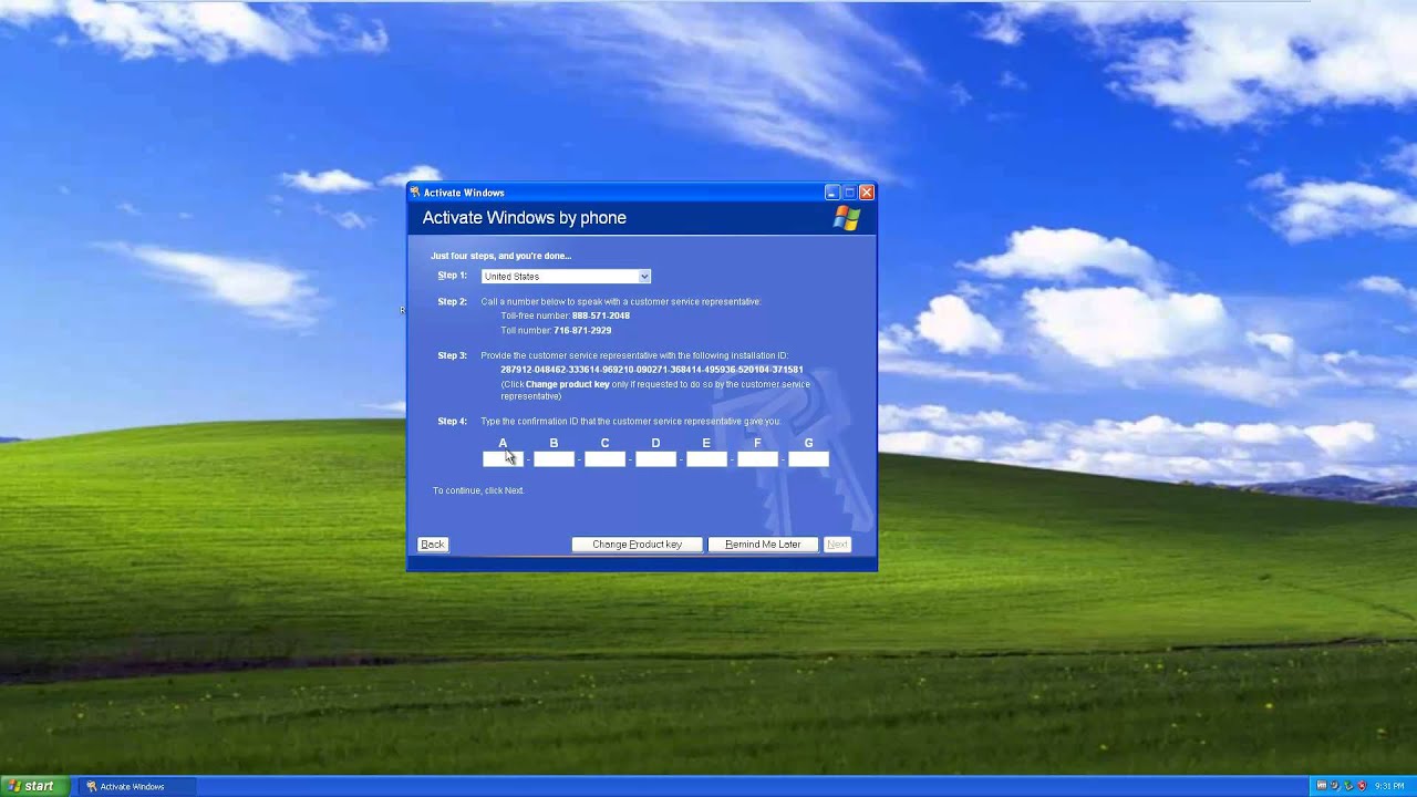 filler video (Windows XP Phone Activation) - YouTube