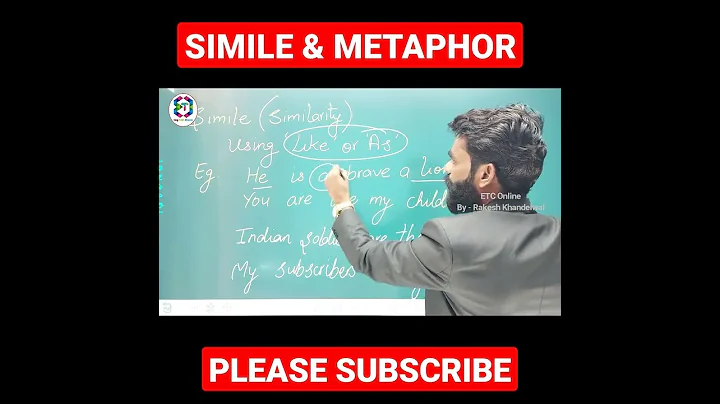 difference between simile and metaphor #shorts #etconline #simile #metaphor #ytshorts #youtubeshorts - 天天要闻