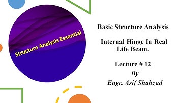 Internal Hinge in Beam| Internal Hinge Example| Internal Hinge in real Life