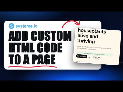 How to Add Custom HTML Code to a Page in Systeme.io