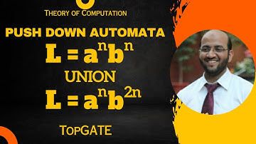 PDA for a^n b^n union a^n b^2n | Pushdown Automata | Automata Theory | TOC