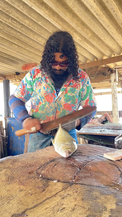 Ultimate Trevally Fish Cutting Skills! 😱 Expert Knife Skills at Real Beach Fish Market #fishcutting
