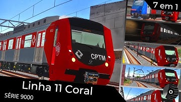 OpenBVE - LINHA 11 CORAL com o TUE SÉRIE 9000 da CPTM! Luz X Estudantes