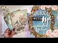 Asmr aesthetic journaling surrounded by love collage scrapbooking  journal with me relaxing