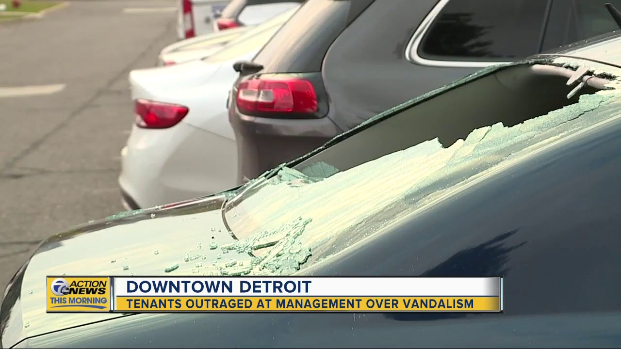 Tenants demand better security at Detroit apartment complex after vandalism