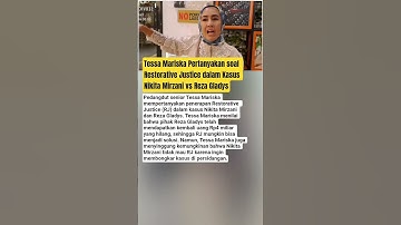Thumbnail of Tessa Mariska Pertanyakan soal Restorative Justice dalam Kasus Nikita Mirzani vs Reza Gladys