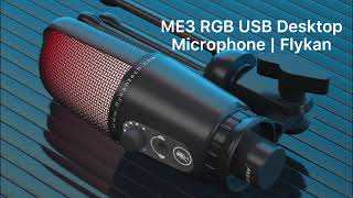 Flykan UMIC-30 USB Desktop Omni-Directional Microphone with RGB LED
