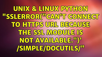 Python "SSLError("Can