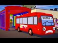 Bobby The Bus and The Paint Machine | Gecko's Garage | Rainbow Paint Bus Videos For Kids